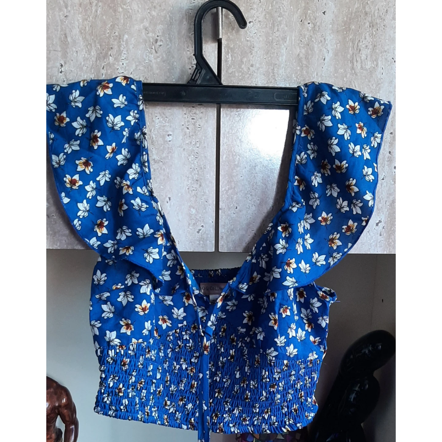 3 Women's Crop Tops Bundle (Blue Floral, Teal, Floral Print) - photo 5