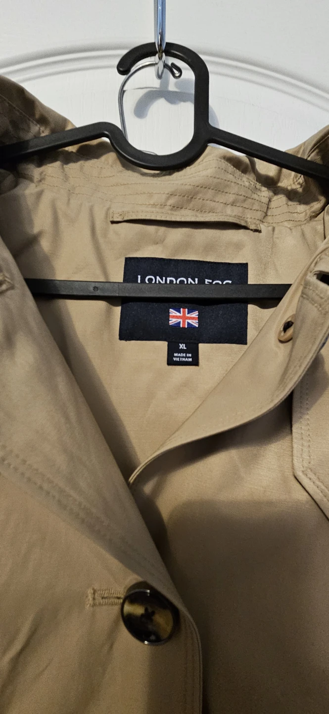 London Fog Classic Tan Trench Coat With Hoodie XL - photo 4
