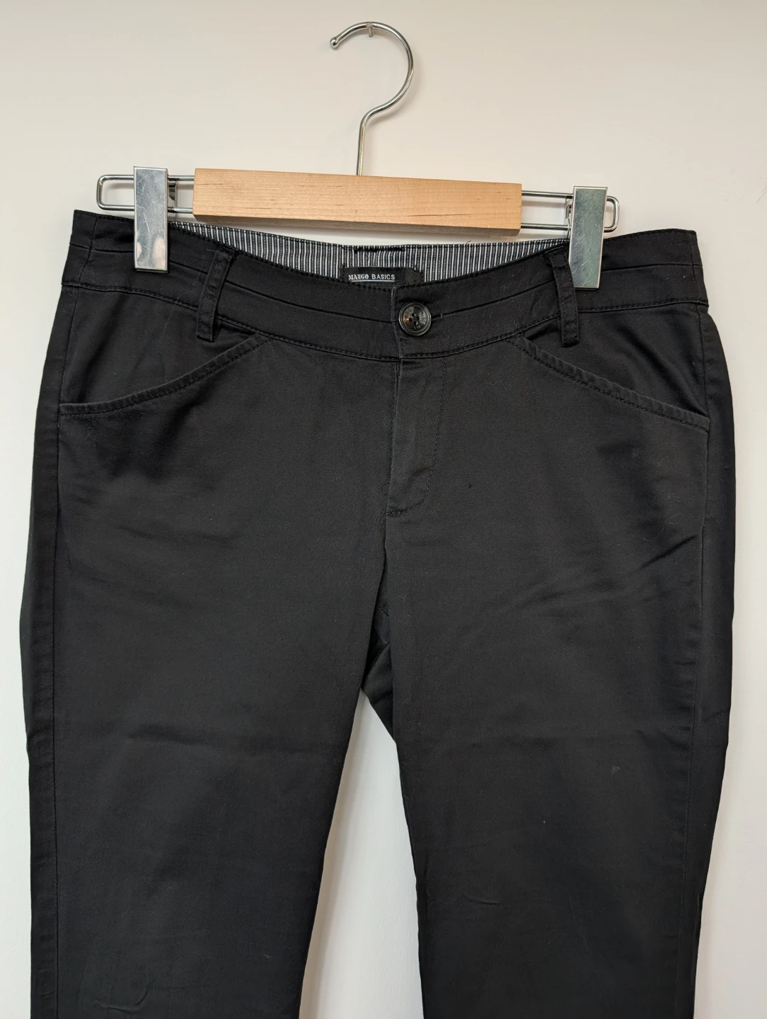 Mango Low-Rise Black Pants (Size 4) - photo 2