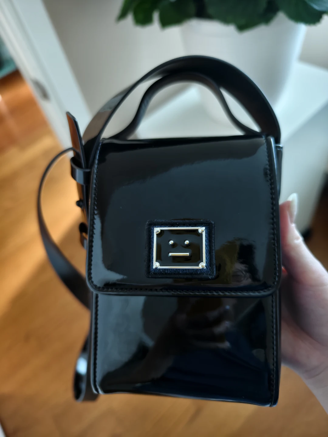 Acne Studios Black Patent Mini Bag - photo 2
