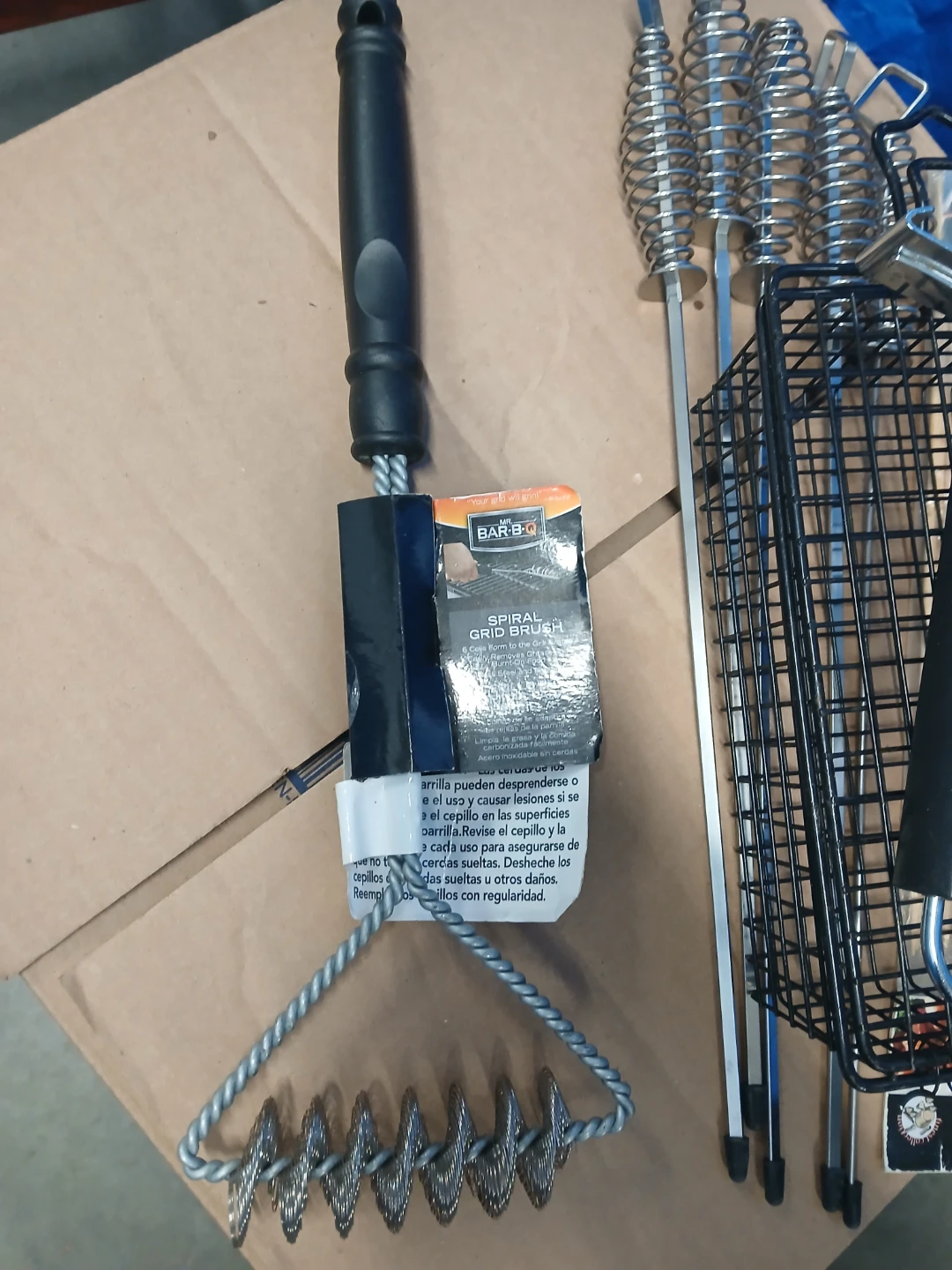 Grill Tool Set with Basket, Skewers, and Brush - photo 4