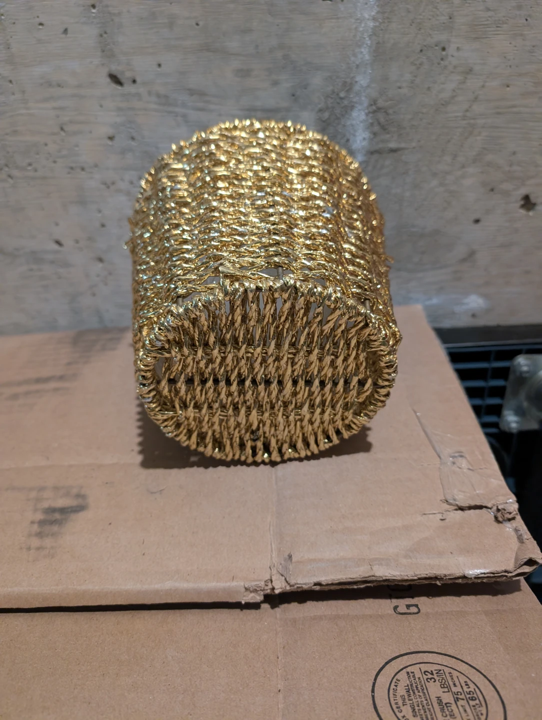 Decorative Gold Woven Basket - photo 2