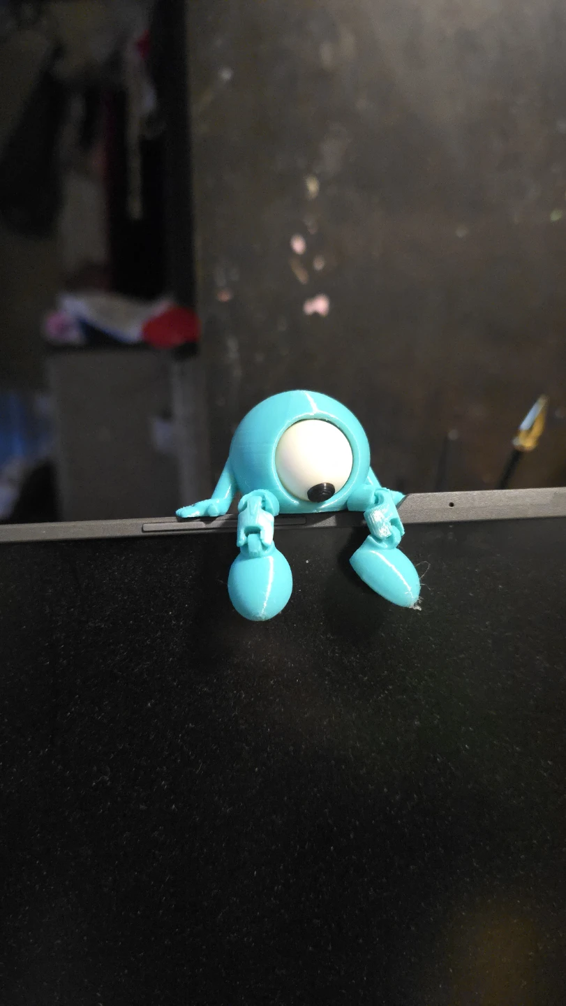 🧡 3x- 3D Printed Figure - Orange, Teal, and White - photo 2