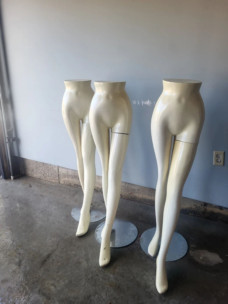 Vintage Torso Mannequin Legs Display (Set of 3)