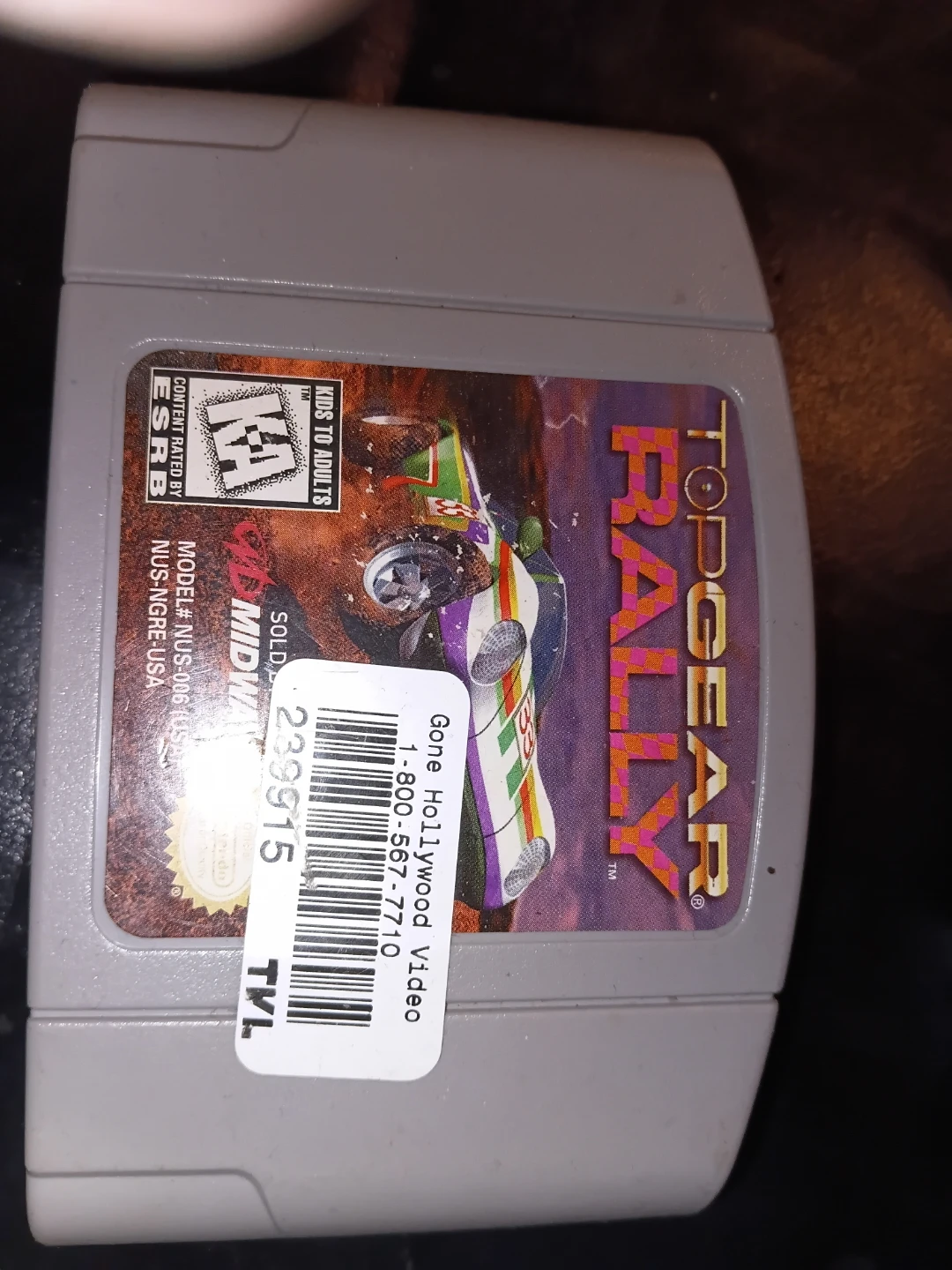 Nintendo 64 Top Gear Rally Video Game