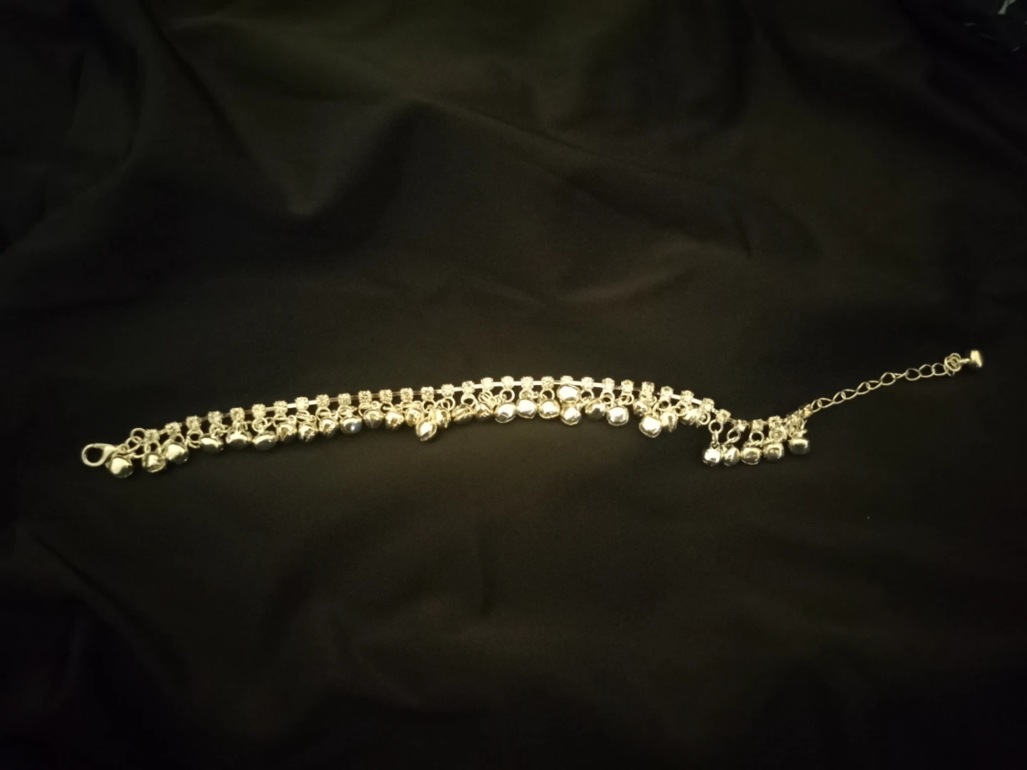 Silver-tone Anklet with Bells