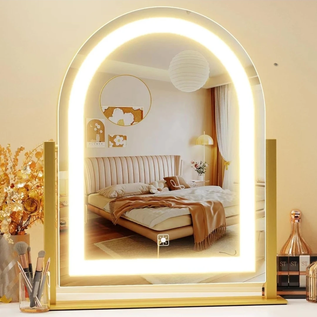 Arched LED Makeup Mirror