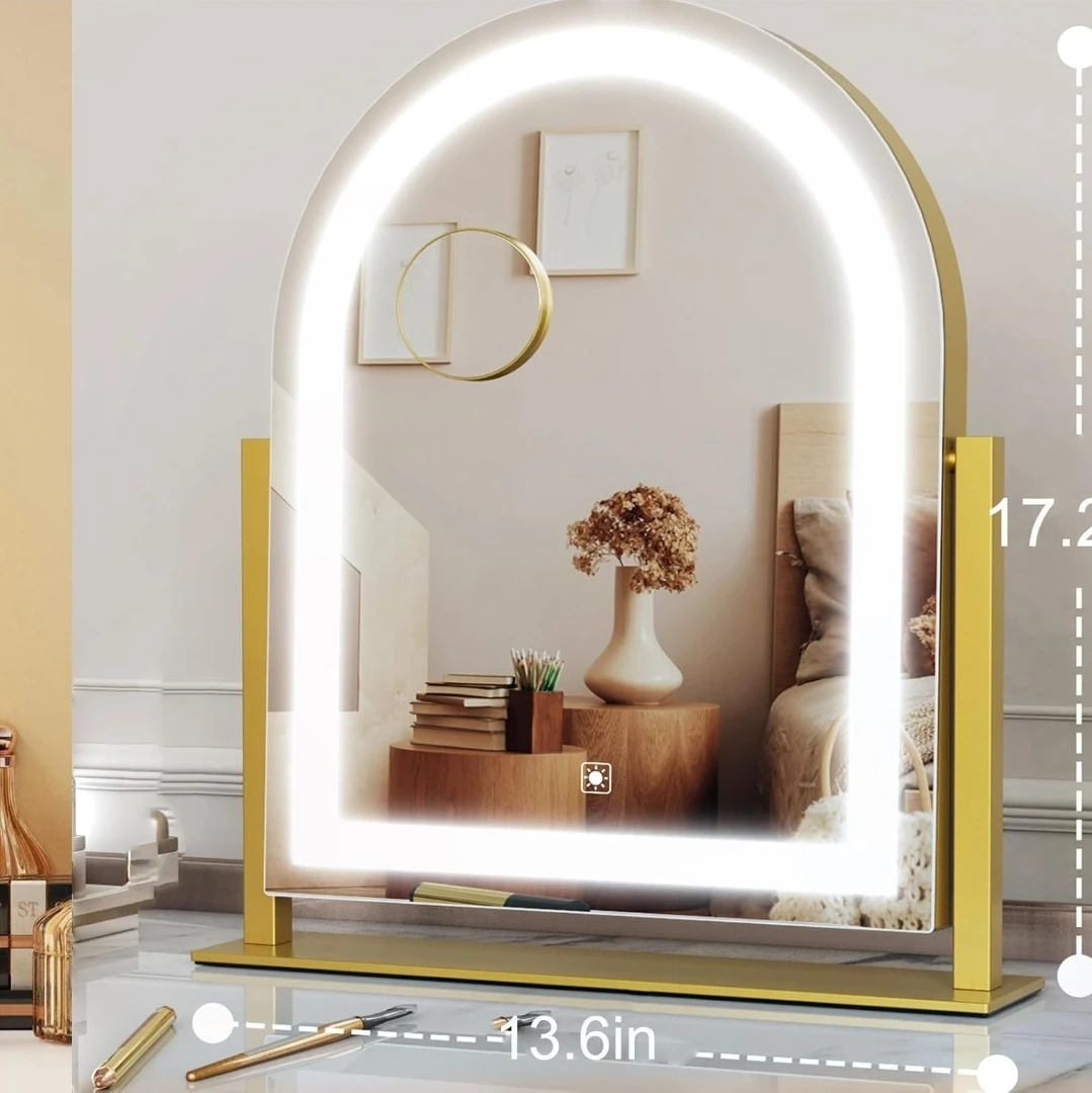 Arched LED Makeup Mirror - photo 2