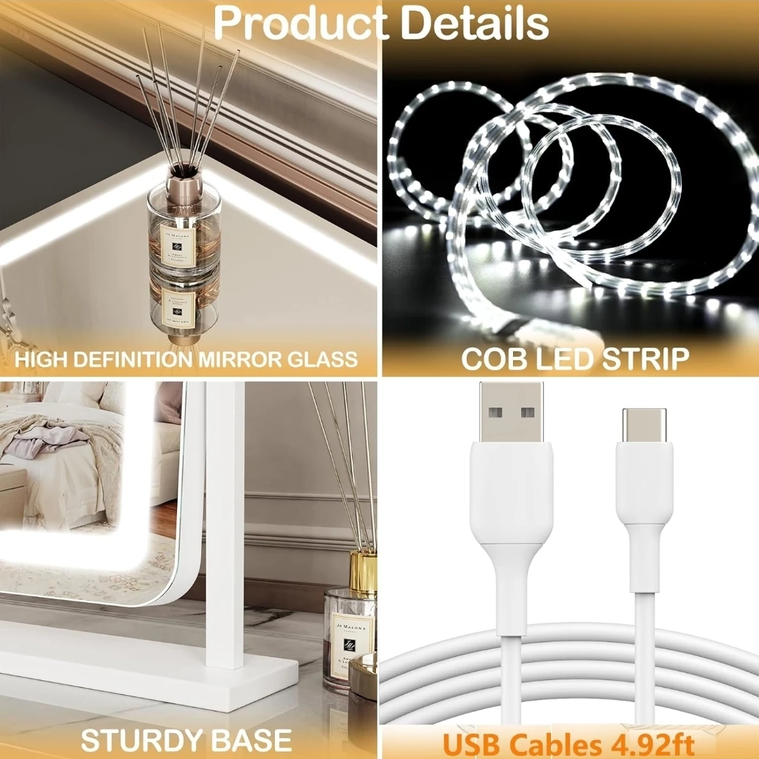 Arched LED Makeup Mirror - photo 5