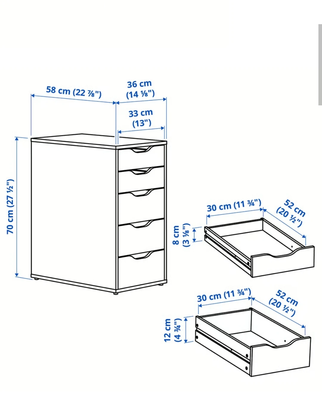 Alex Drawer Unit - White - photo 3
