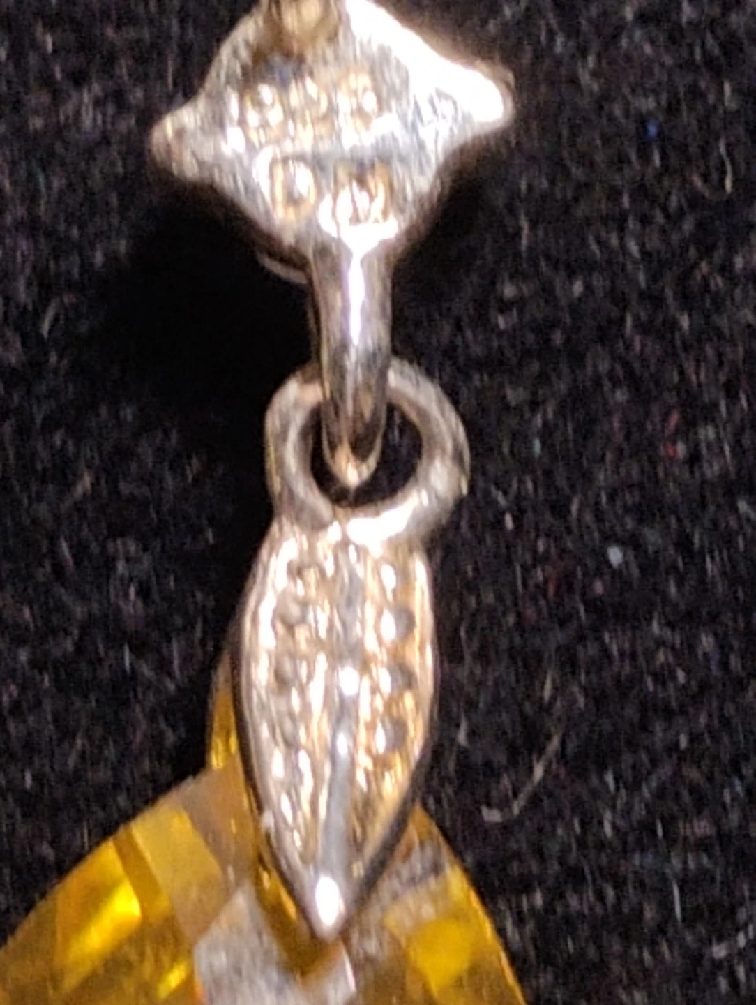 Yellow Teardrop Crystal Earrings - photo 2