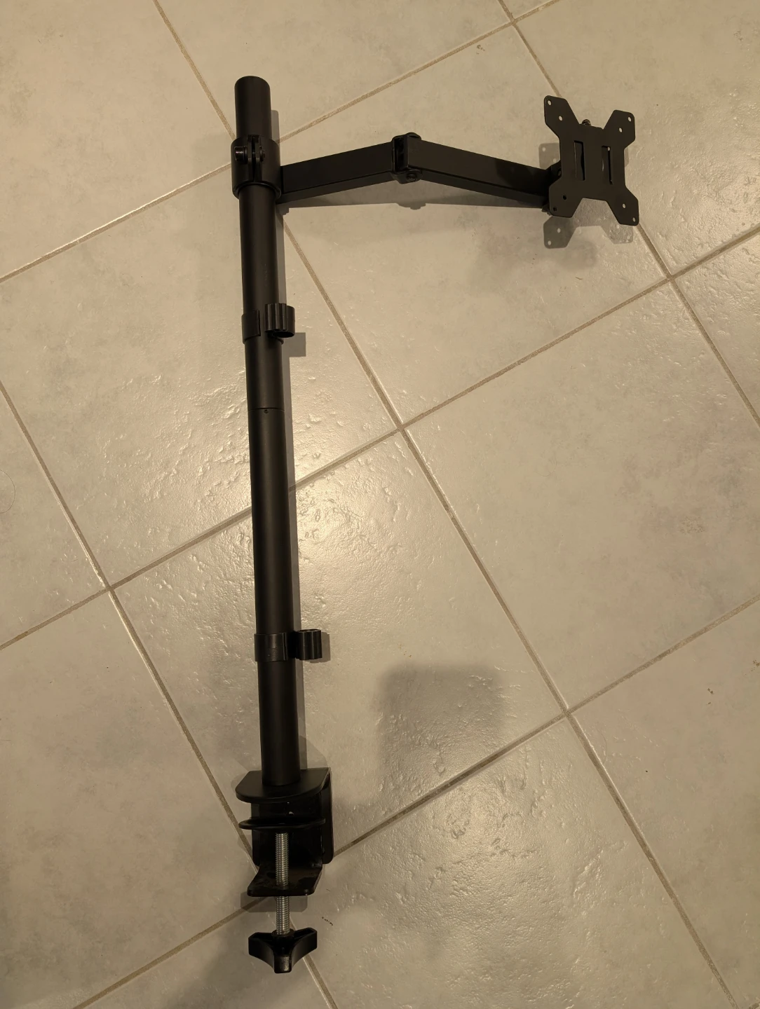 Black Adjustable Monitor Desk Mount Stand