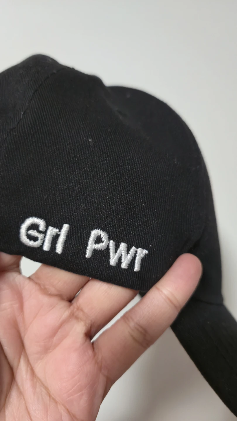 Black Baseball Cap - Grl Pwr Embroidery - photo 5