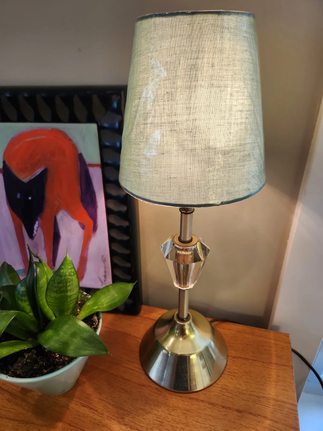 MCM Table Lamp with Crystal Accent