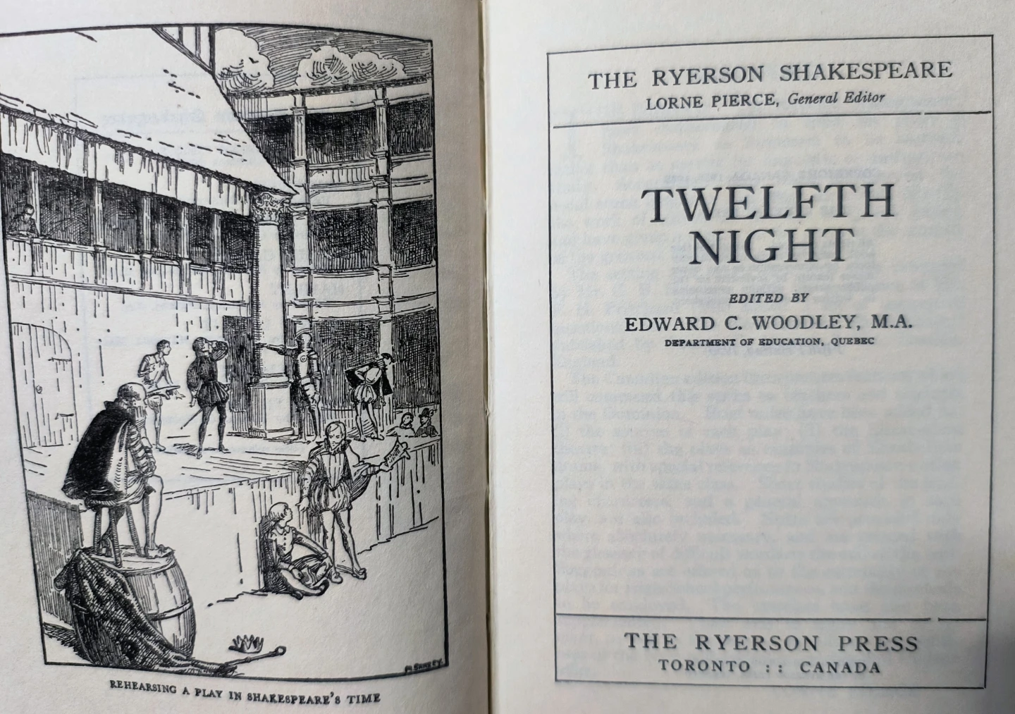Shakespeare: "Twelfth Night" hardcover, 1950 - photo 2