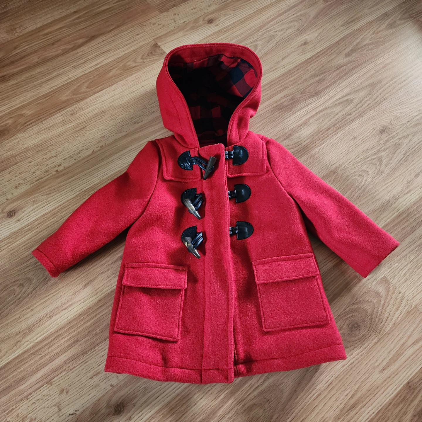 Baby Gap Toddler Red Duffle Coat 2T - photo 3