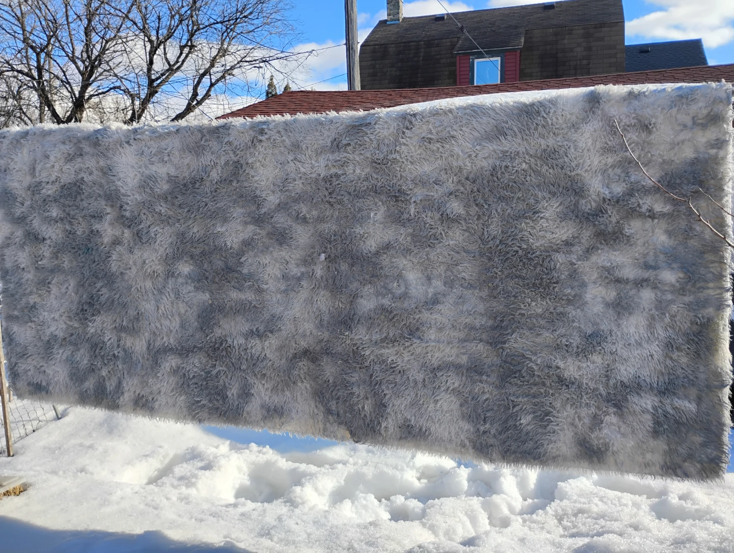 Grey Shaggy Rug