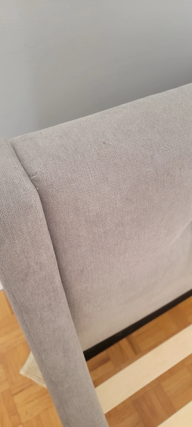 Grey Upholstered Queen Bed Frame with Tufted Headboard - photo 5