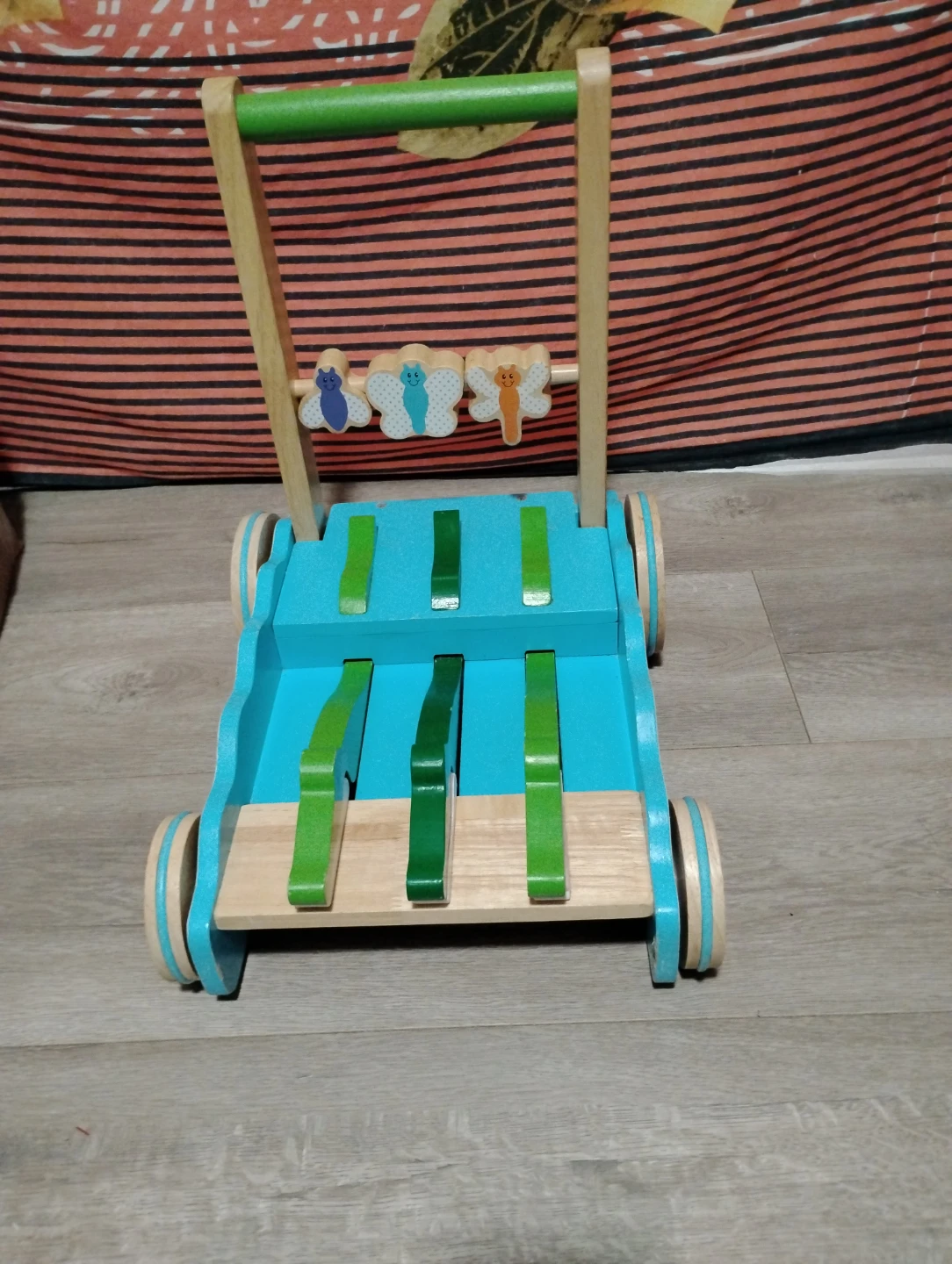 Wooden Baby Walker with Alligator Design