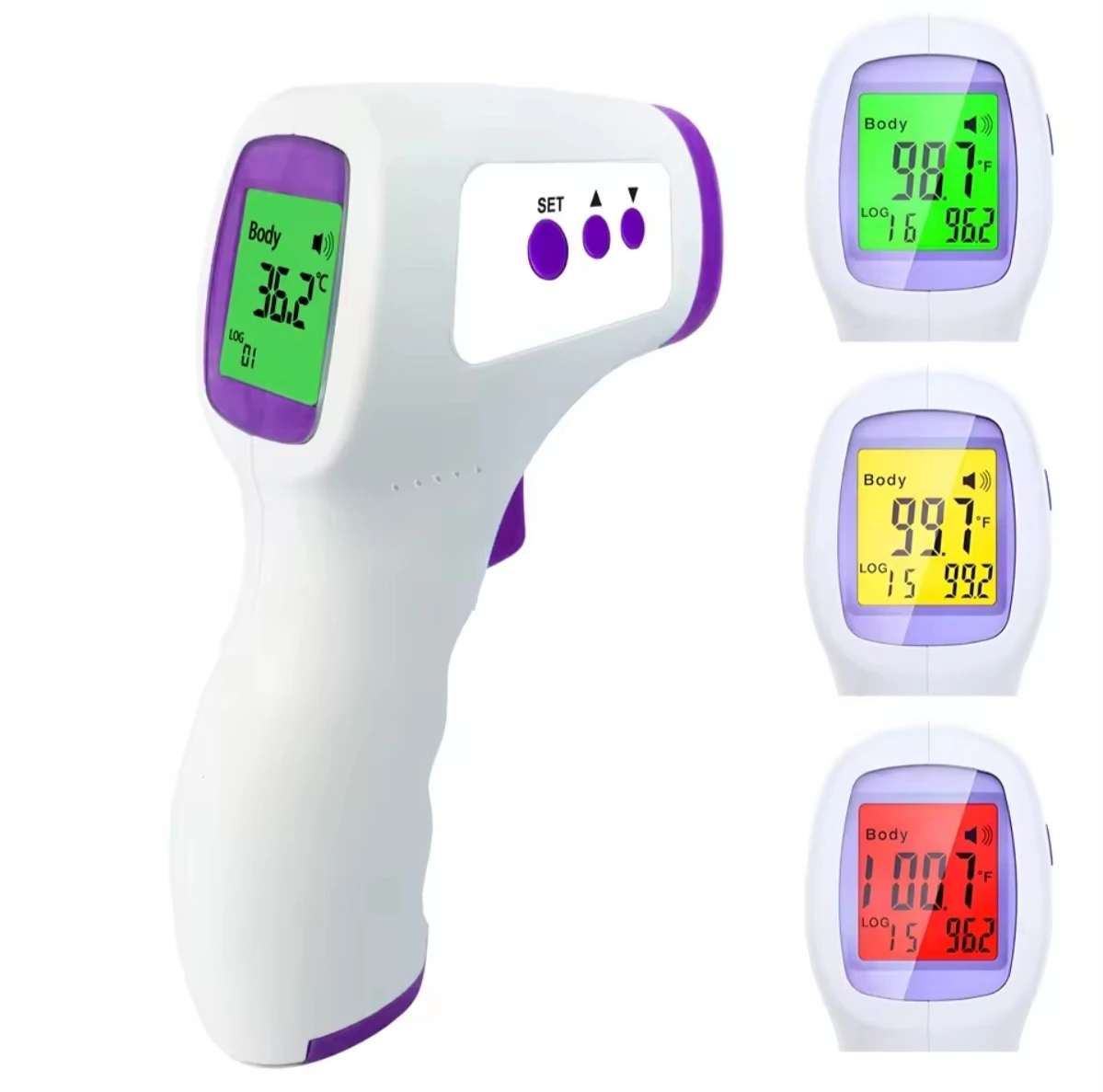 Tricolor Alarm Lights Non-Contact Infrared Thermometer - photo 2