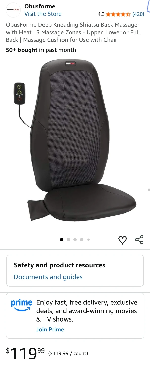 Obusforme Massage Cushion