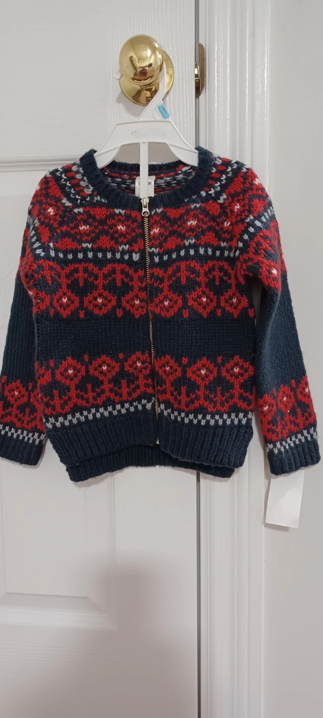 Children's Zippered Fair Isle Sweater