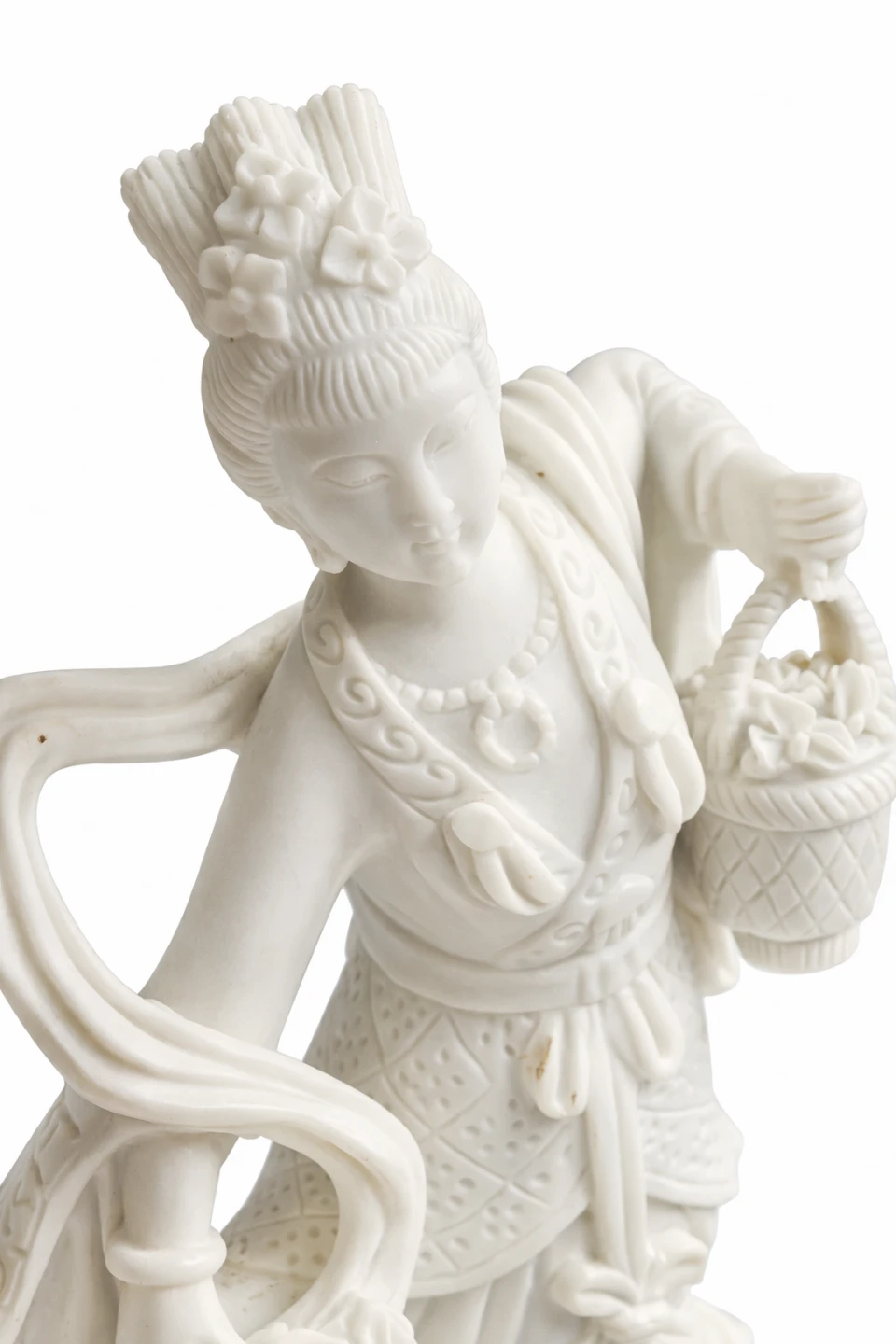 Solid Marble Lady Statue 13” Heavy Hand-Carved - photo 4