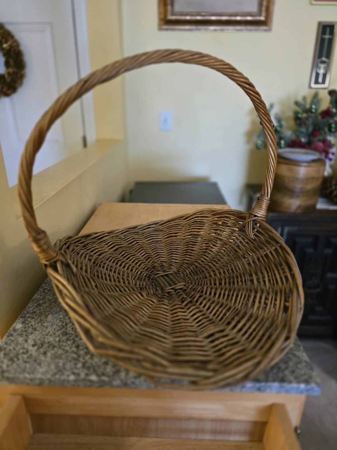 Wicker Basket with Handle - photo 2