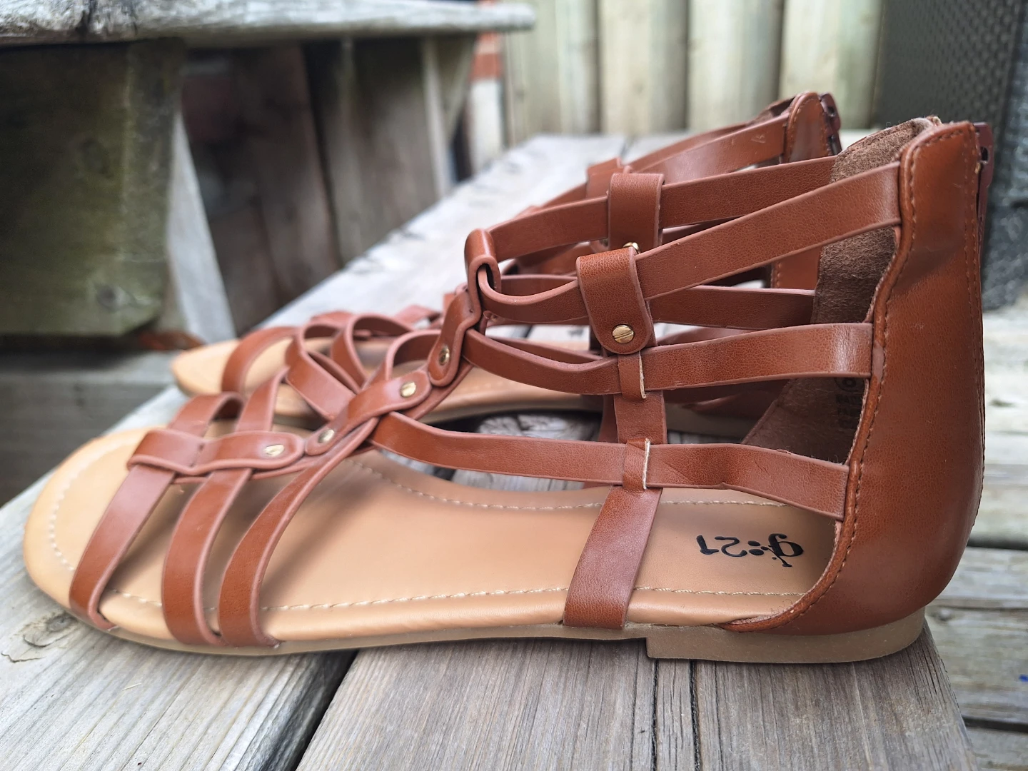 Brown Gladiator Sandals Size 8 - photo 2