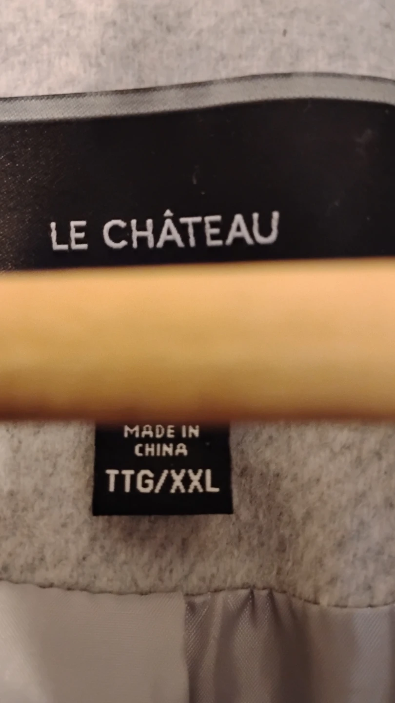 Le Château Light Grey Wool Blend Coat - Size TTG/XXL - photo 2