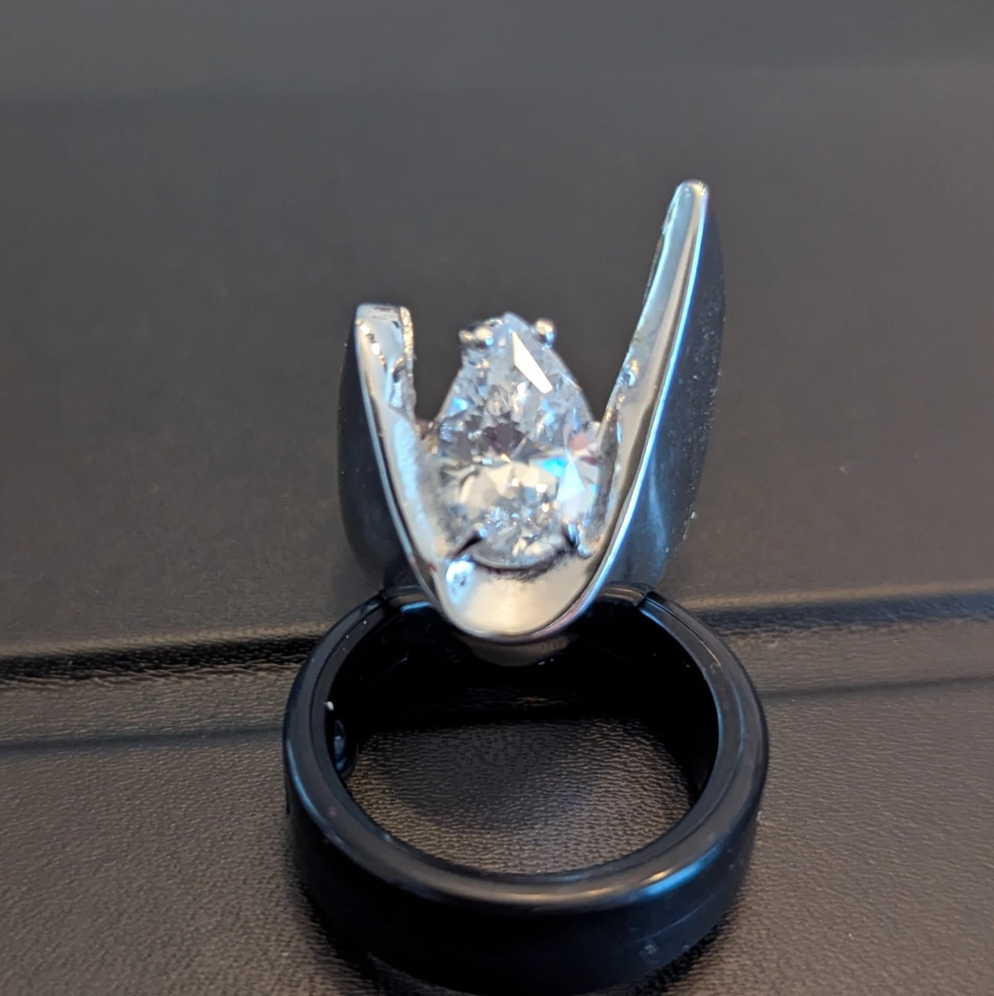 Pear Shaped CZ Ring