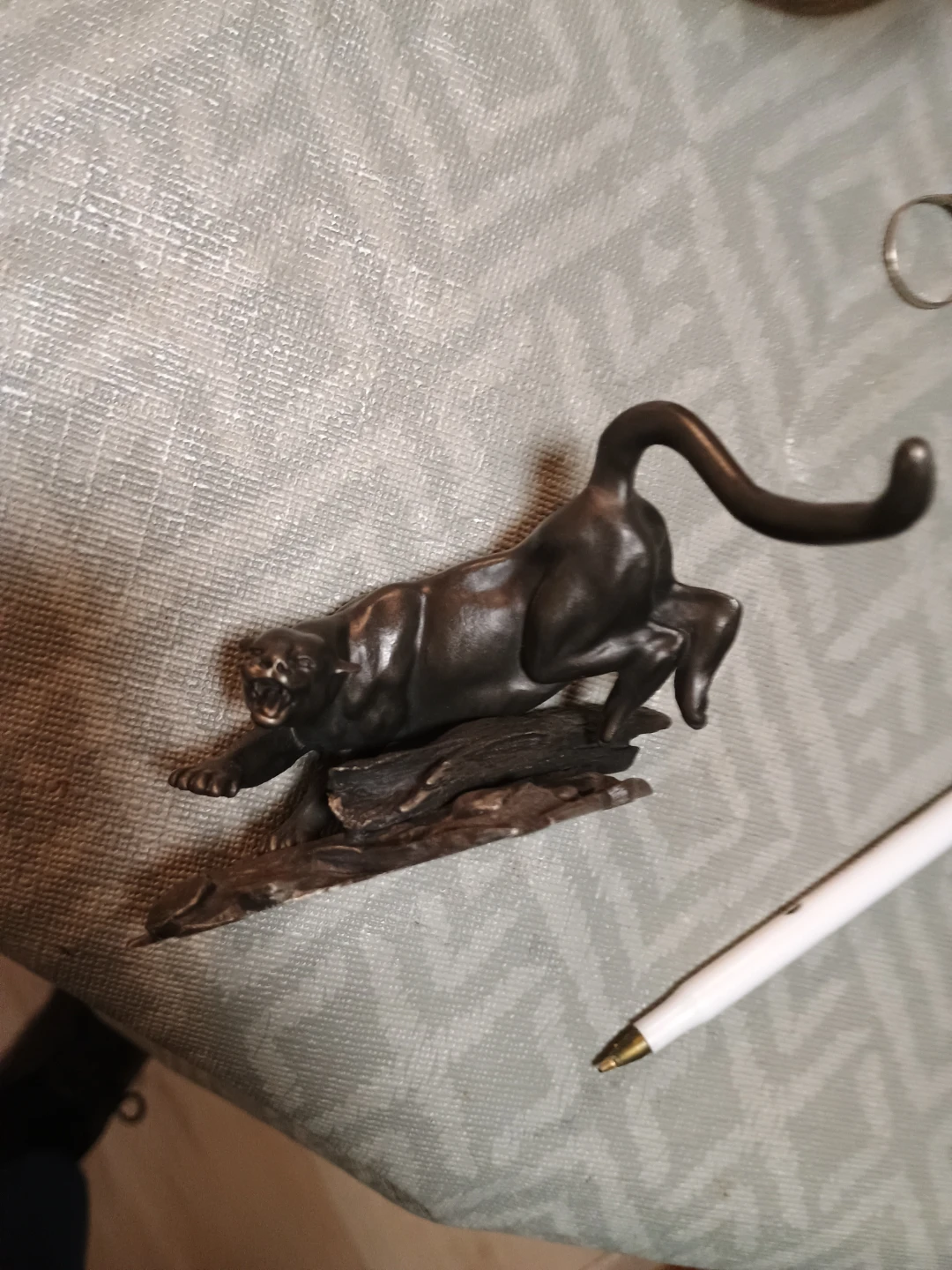 The Franklin Mint Mountain Lion Pewter Figurine