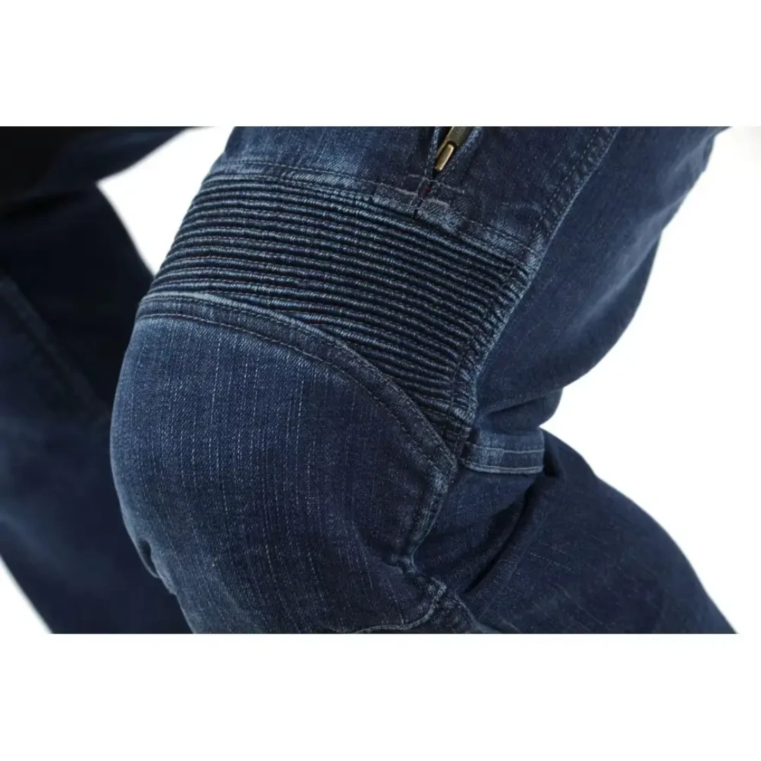 Men's Dark Wash Moto Jeans - photo 4