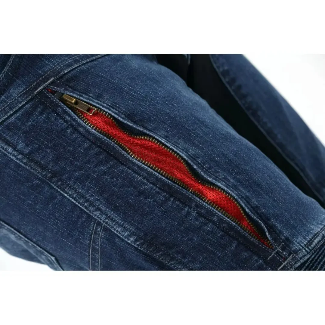 Men's Dark Wash Moto Jeans - photo 5