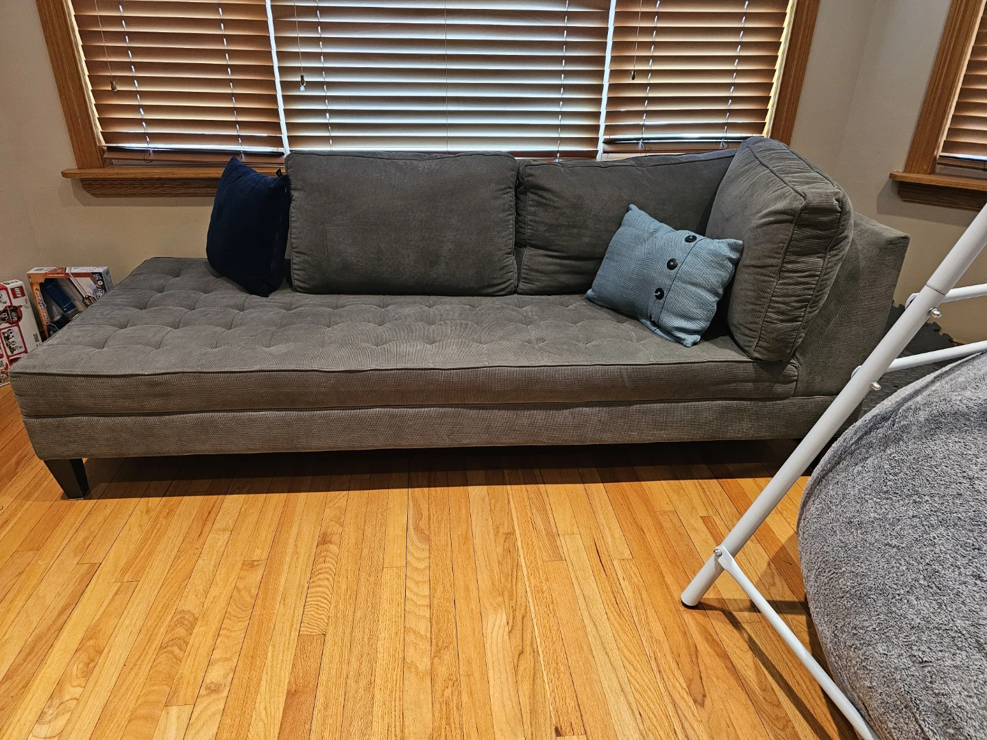 Grey Chaise Lounge Sofa