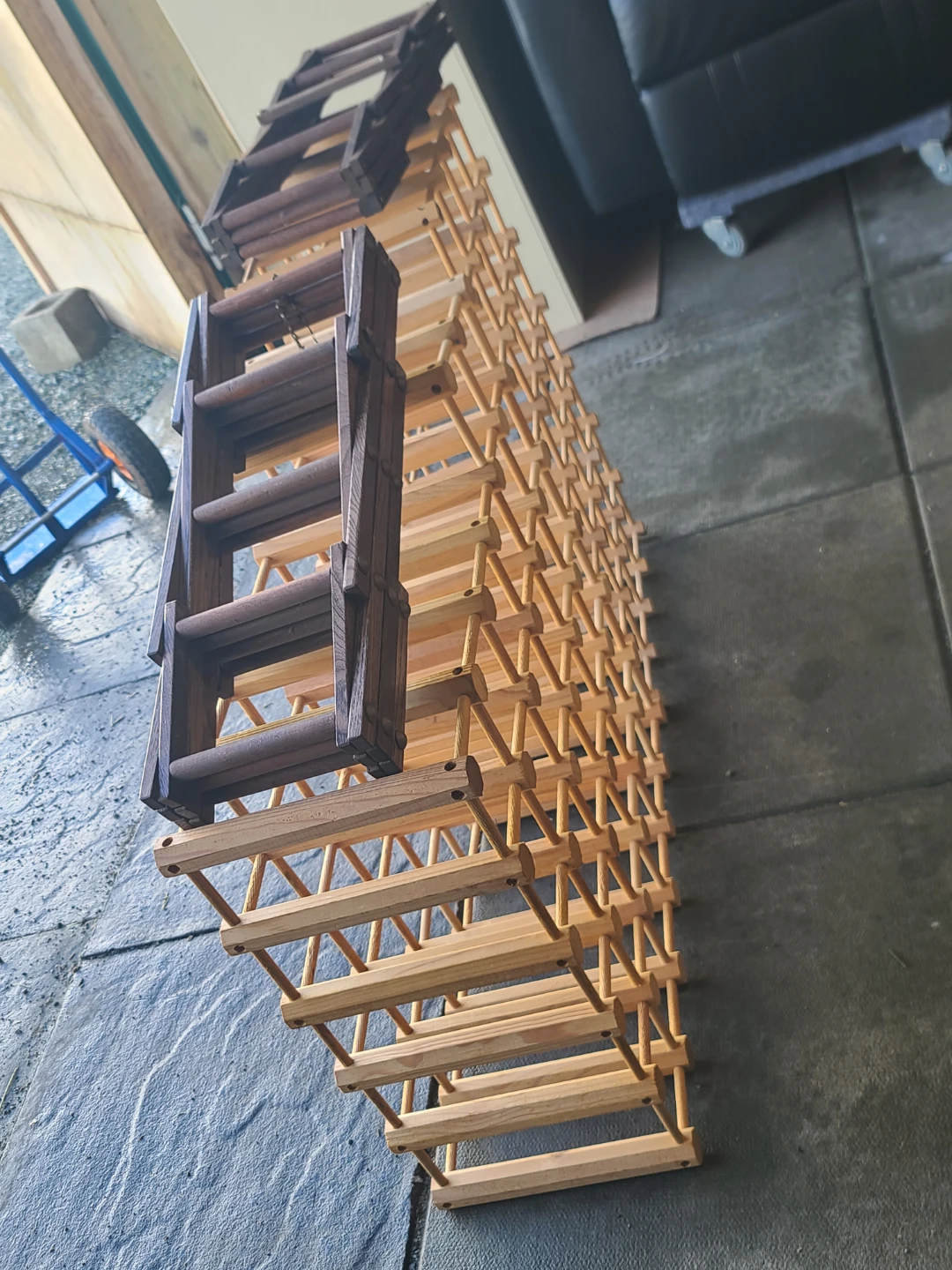 Wooden Wine Rack Set with Foldable Racks - photo 4