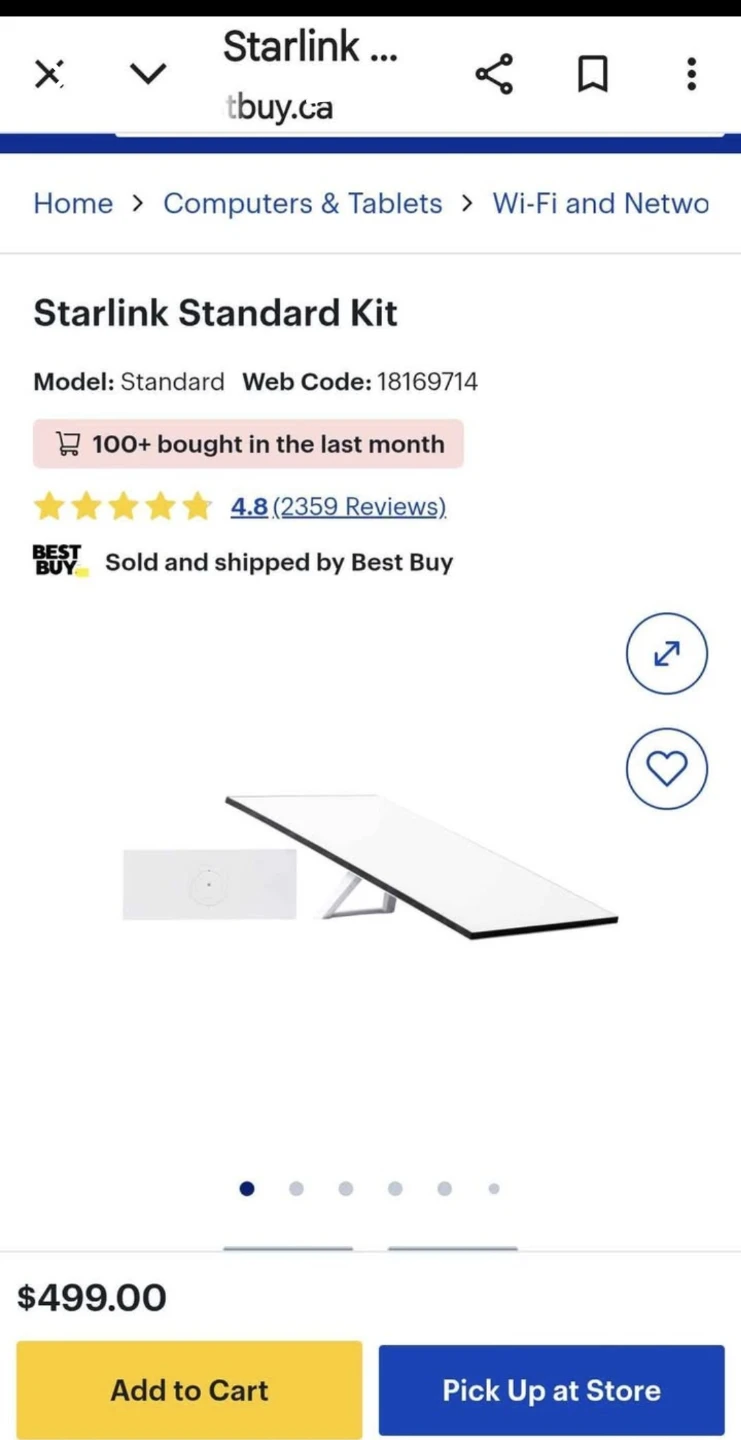 Starlink Standard Kit Gen 3 WiFi 6 Router