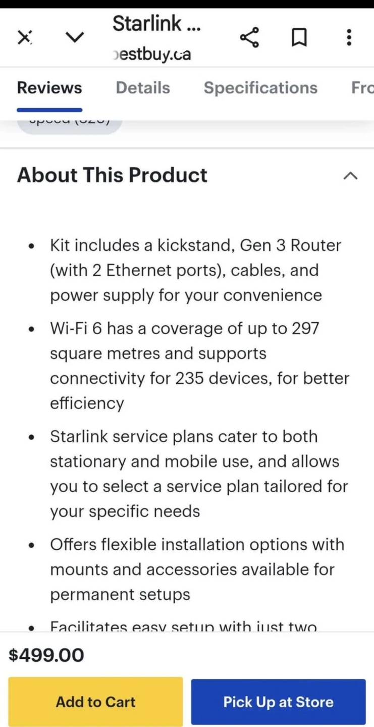 Starlink Standard Kit Gen 3 WiFi 6 Router - photo 2