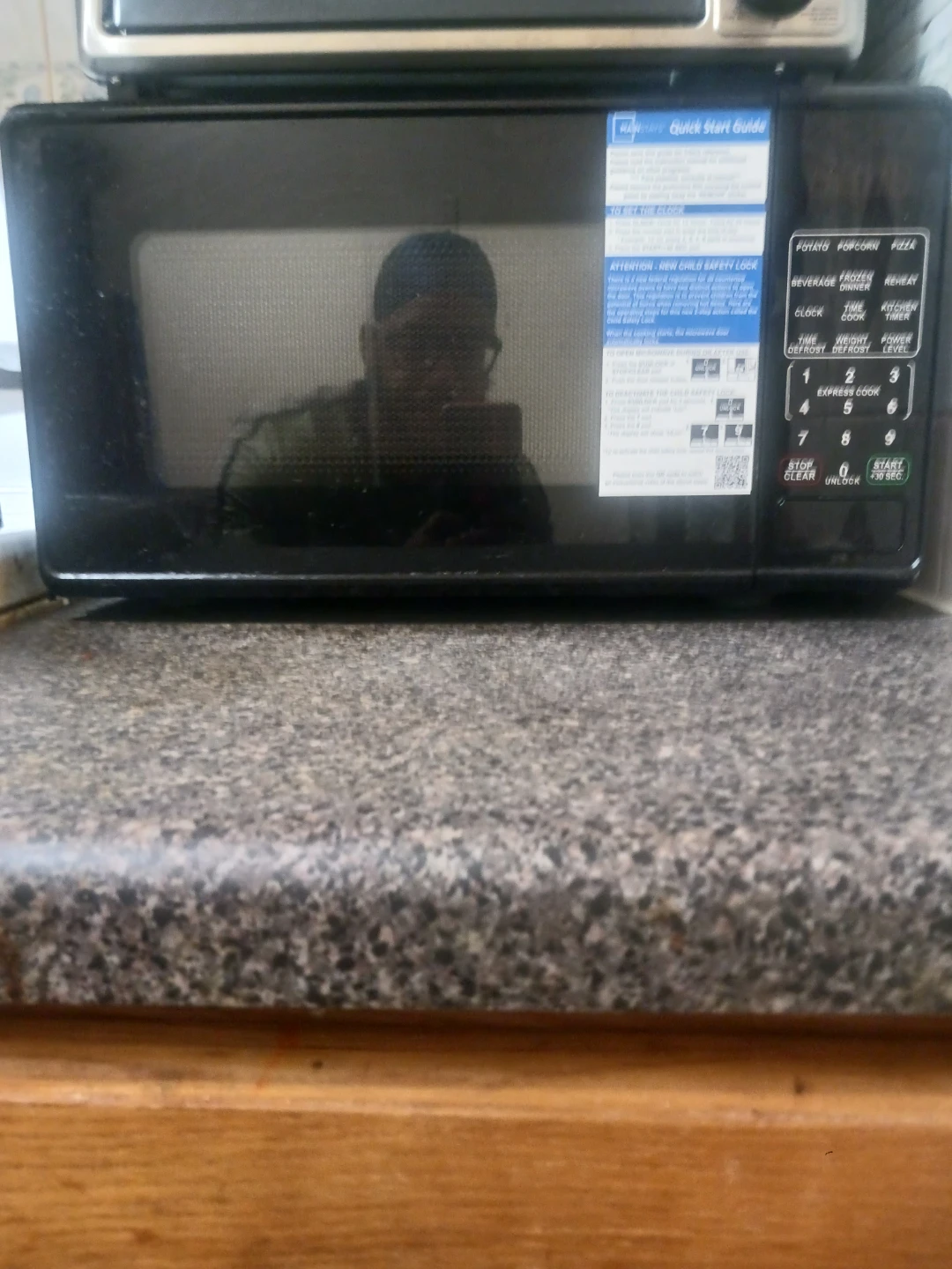 Black Countertop Microwave Oven