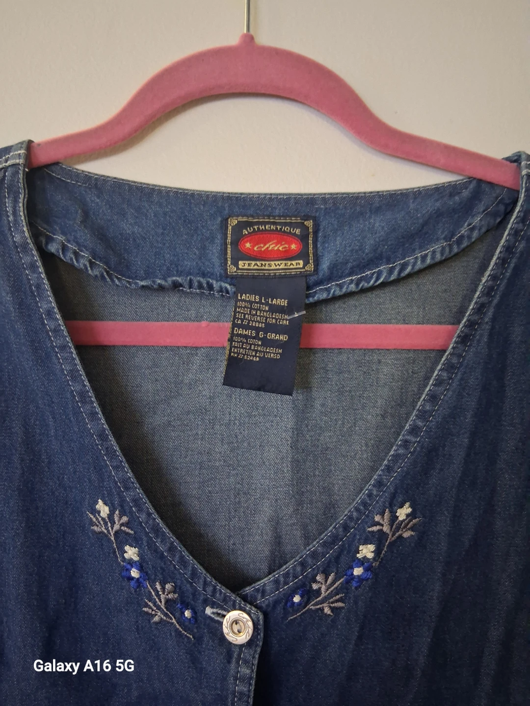 Ladies Denim Dress Size L