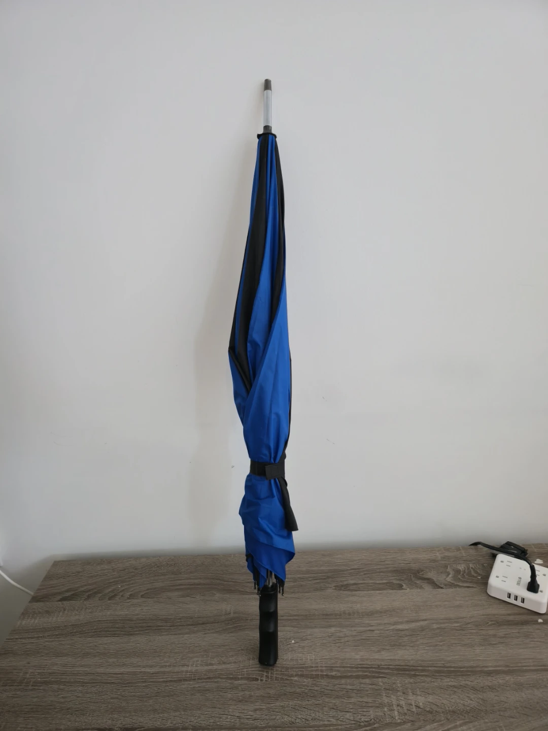 Blue and Black Umbrella