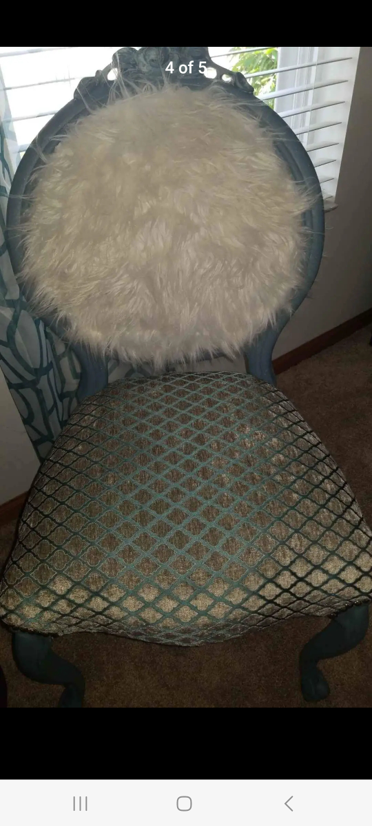 Set of 2 Blue Accent Chairs - photo 4