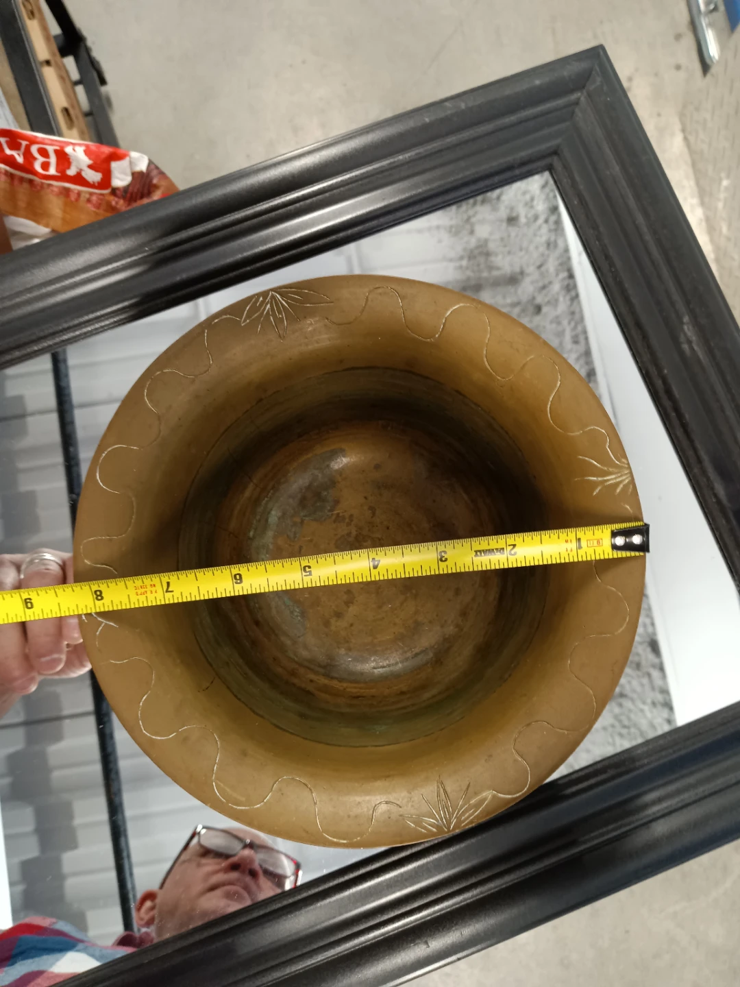 Vintage Brass Bowl with Dragon Engravings VERY HEAVY. - photo 4