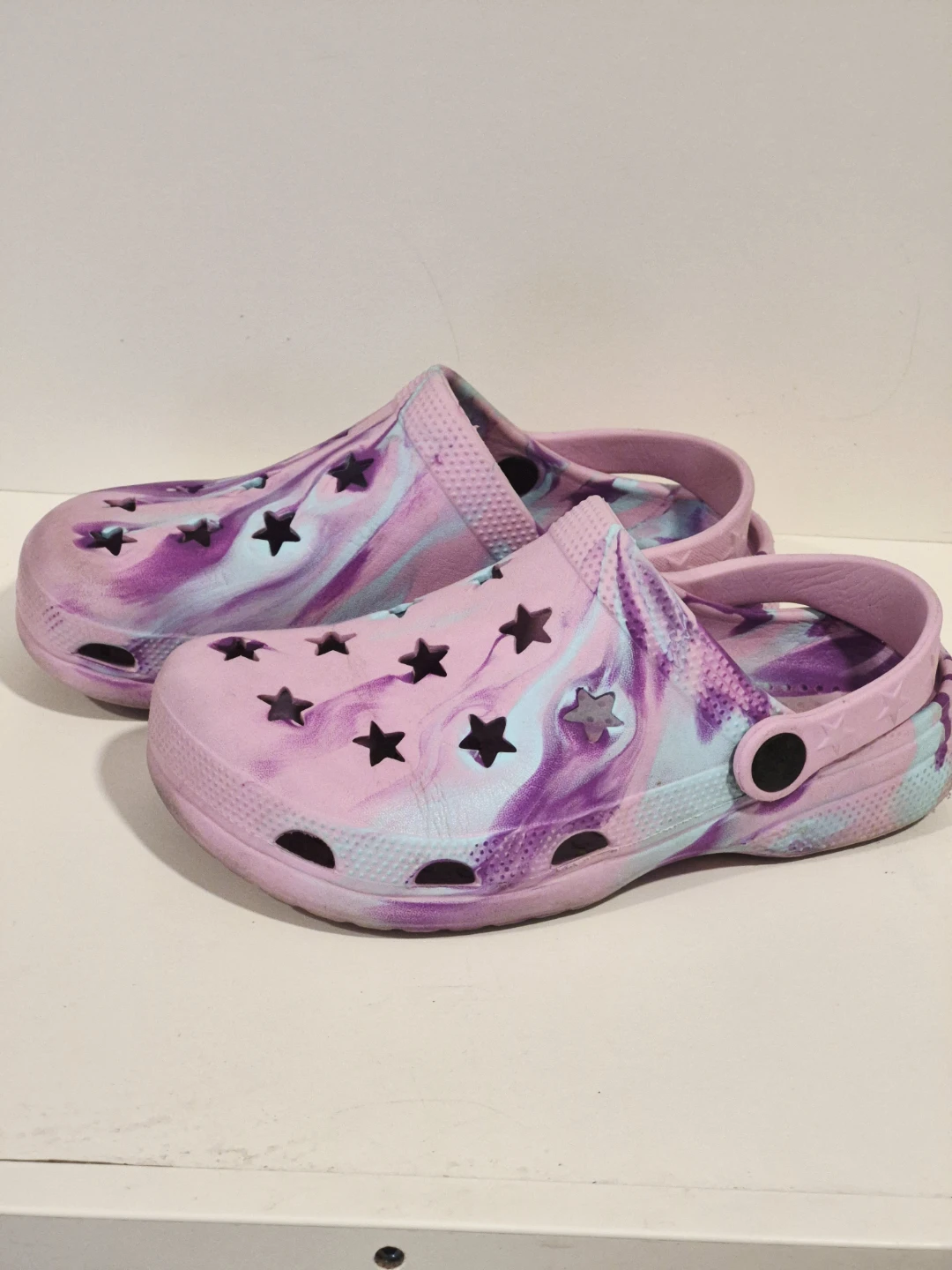 Pastel Star Galaxy Crocs- Kids Size 13 - photo 2