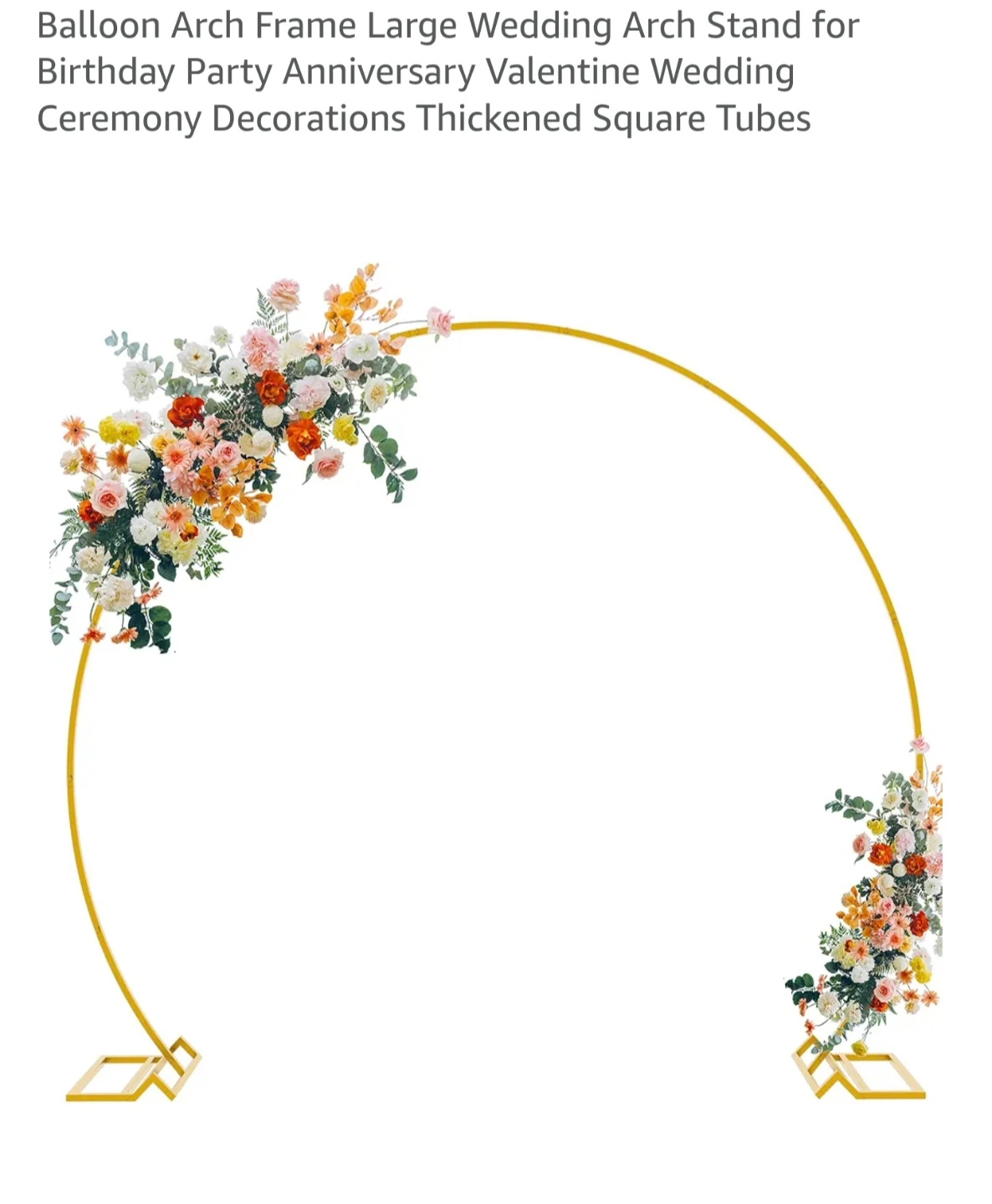Large Gold Round Wedding Arch Stand