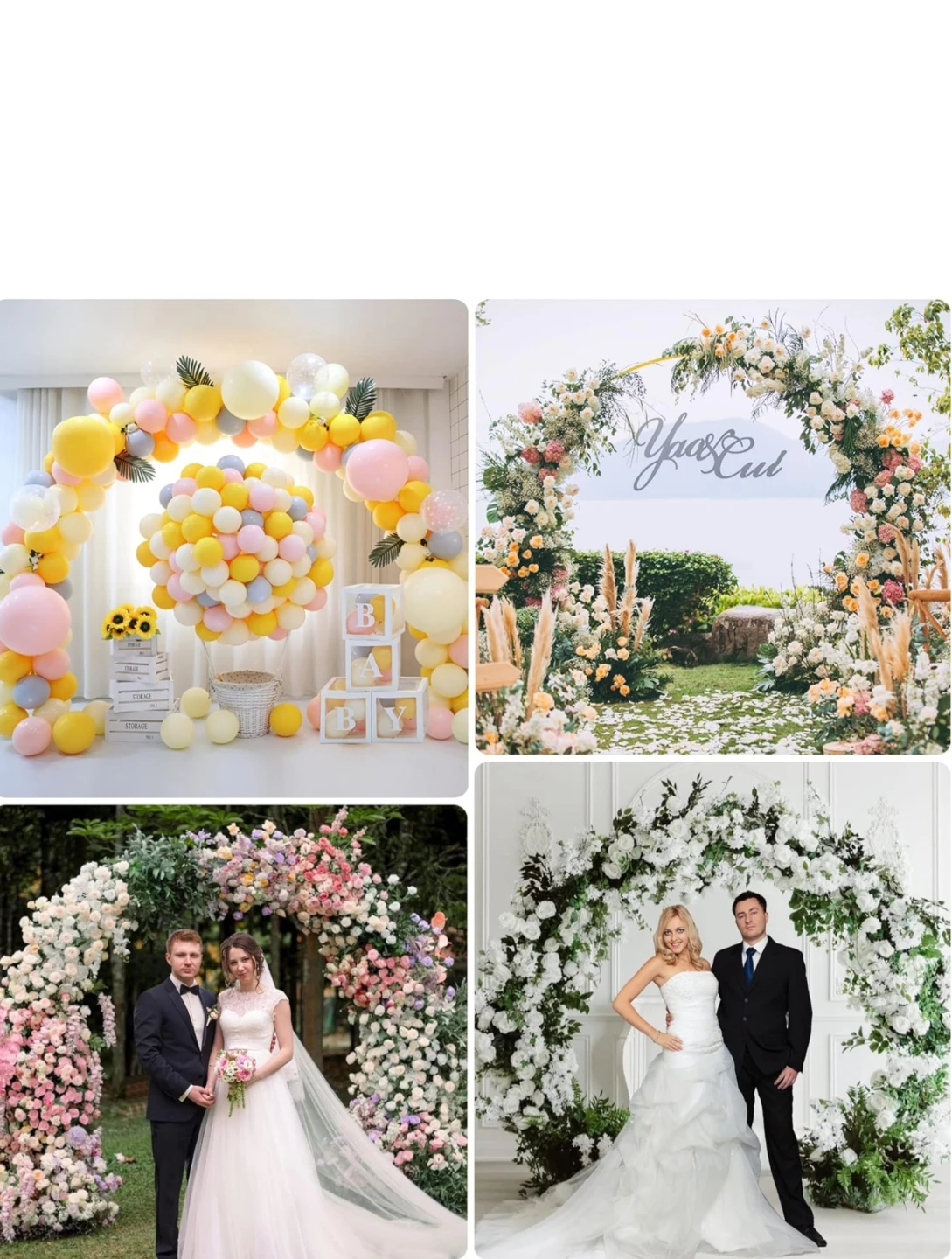 Large Gold Round Wedding Arch Stand - photo 4