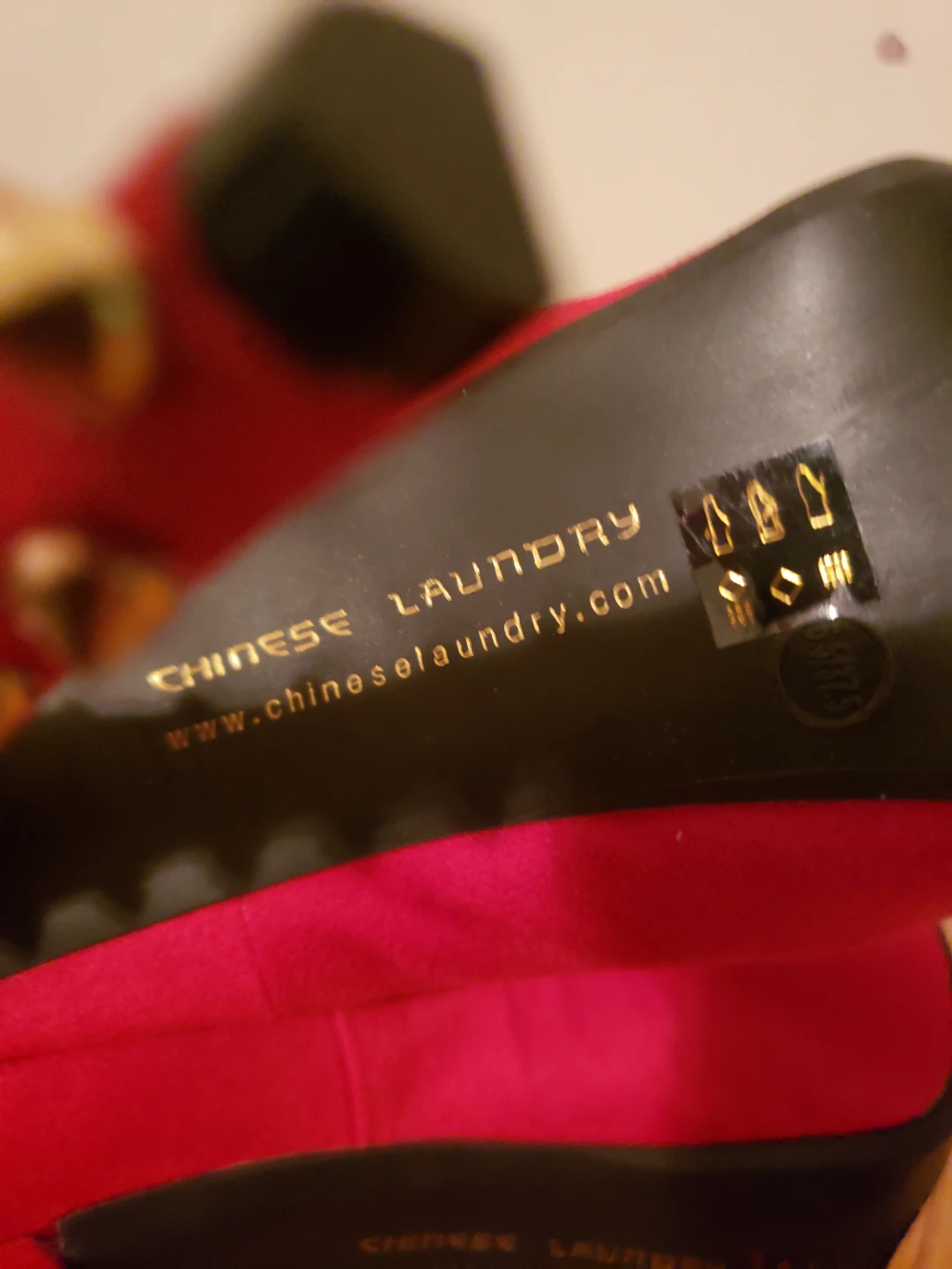 Chinese Laundry Red Peep Toe Heels with Spikes Size 7.5 - photo 5