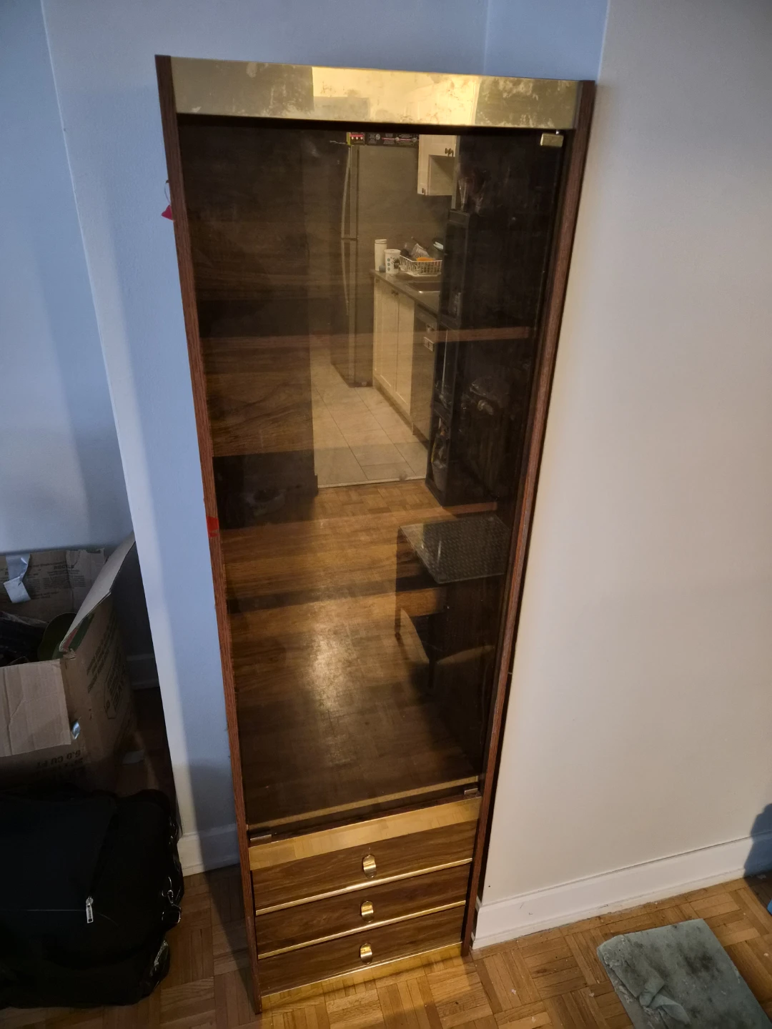 Vintage Display Cabinet with Drawers