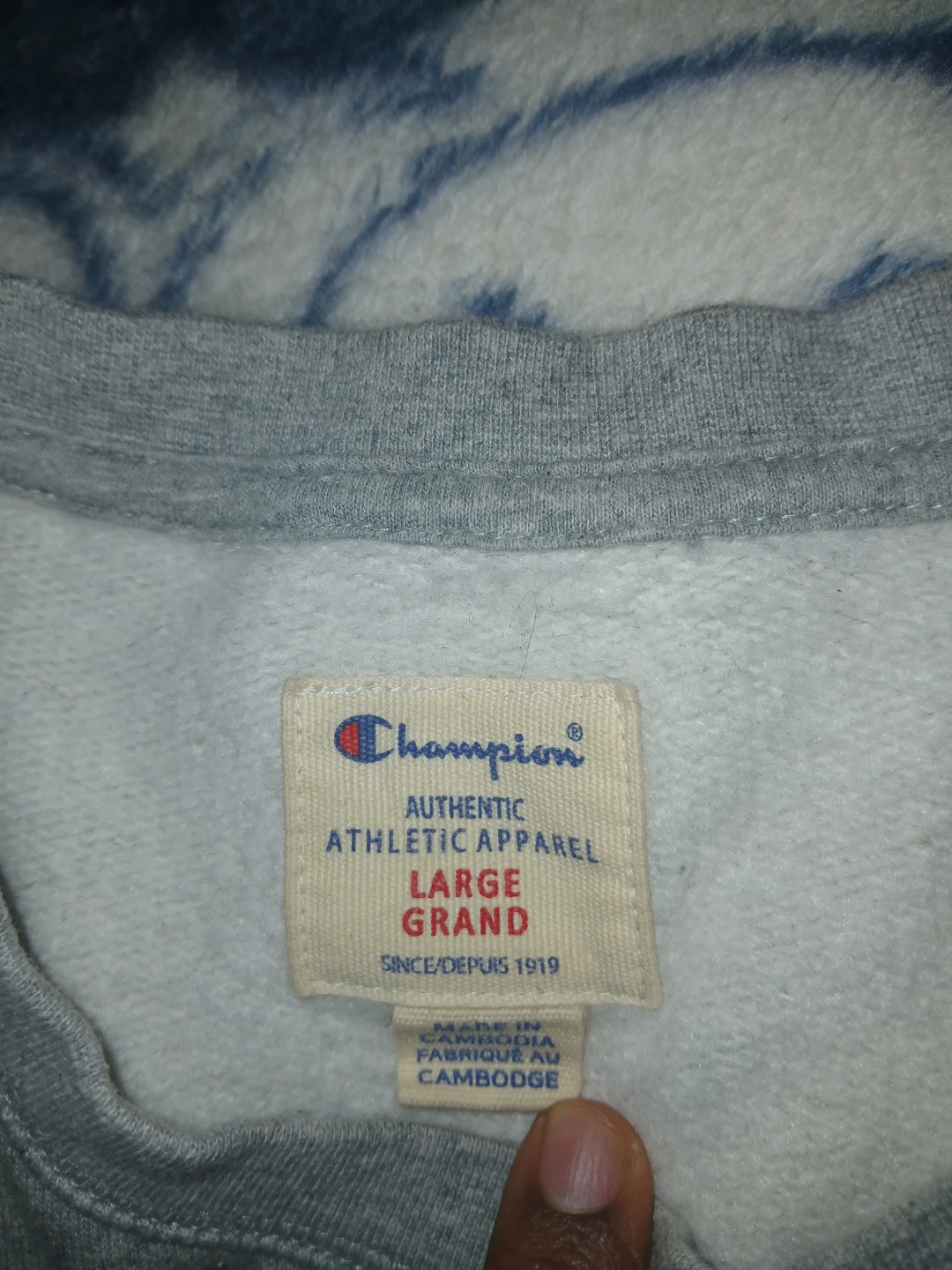 Champion Grey Athletic Apparel Crewneck Sweatshirt - Large - photo 2