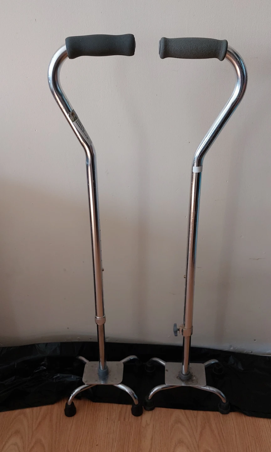 Pair of Quad Cane Walking Sticks
